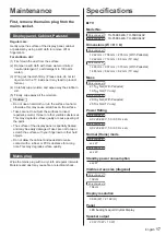 Preview for 17 page of Panasonic Viera TH-55DX640A Operating Instructions Manual