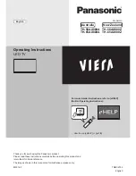 Preview for 1 page of Panasonic Viera TH-58AX800A Operating Instructions Manual