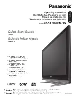 Panasonic Viera TH-58PE75 Operating Instructions Manual preview