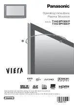 Panasonic Viera TH-58PY800P Operating Instructions Manual preview