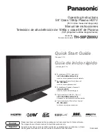 Panasonic Viera TH-58PZ800 Quick Start Manual preview