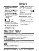 Preview for 5 page of Panasonic Viera TH-58PZ800E Operating Instructions Manual