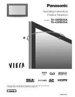 Preview for 1 page of Panasonic Viera TH-58PZ850A Operating Instructions Manual