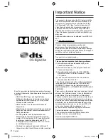 Preview for 2 page of Panasonic Viera TH-60A430A Operating Instructions Manual