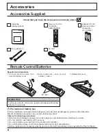 Предварительный просмотр 8 страницы Panasonic Viera TH-65PF9 Operating Instructions Manual