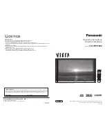 Preview for 1 page of Panasonic Viera TH-65PV600A Operating Instructions Manual