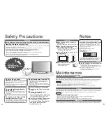 Preview for 3 page of Panasonic Viera TH-65PV600A Operating Instructions Manual