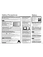 Preview for 3 page of Panasonic Viera TH-65PX600B Operating Instructions Manual