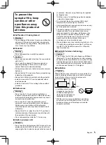 Предварительный просмотр 5 страницы Panasonic Viera TH-75FX780A Operating Instructions Manual