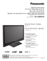 Preview for 1 page of Panasonic Viera TH-C46FD18 Quick Start Manual