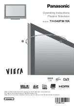 Preview for 1 page of Panasonic Viera TH-D42PS81EA Operating Instructions Manual