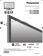 Preview for 1 page of Panasonic Viera TH-L19X10ZK Operating Instructions Manual