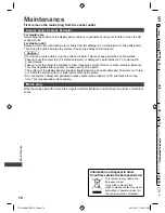 Preview for 70 page of Panasonic Viera TH-L32C30K Operating Instructions Manual