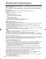 Preview for 72 page of Panasonic VIERA TH-L32D25Z Operating Instructions Manual