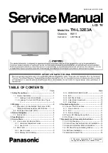 Preview for 1 page of Panasonic VIERA TH-L32E3A Service Manual