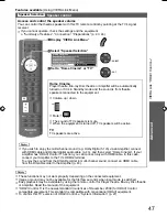 Preview for 47 page of Panasonic Viera TH-L32U20Z Operating Instructions Manual