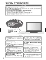 Preview for 4 page of Panasonic Viera TH-L32X15M Operating Instructions Manual