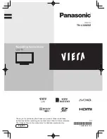 Panasonic Viera TH-L32X20Z Operating Instructions Manual preview