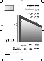 Preview for 1 page of Panasonic Viera TH-L37G10K Operating Instructions Manual