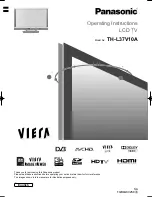 Panasonic Viera TH-L37V10A Operating Instructions Manual preview