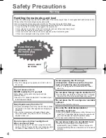 Preview for 4 page of Panasonic Viera TH-L37V10A Operating Instructions Manual