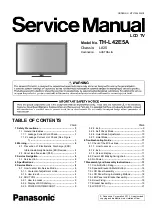 Preview for 1 page of Panasonic Viera TH-L42E5A Service Manual