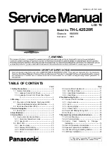 Preview for 1 page of Panasonic VIERA TH-L42S20R Service Manual