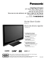 Preview for 1 page of Panasonic Viera TH-M50HD18 Quick Start Manual