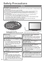 Preview for 4 page of Panasonic VIERA TH-P42A20K Operating Instructions Manual