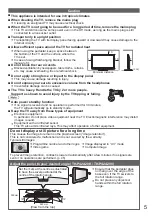 Preview for 5 page of Panasonic VIERA TH-P42A20K Operating Instructions Manual
