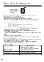 Preview for 44 page of Panasonic VIERA TH-P42A2G Operating Instructions Manual