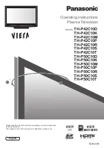 Preview for 1 page of Panasonic Viera TH-P42C10D Operating Instructions Manual