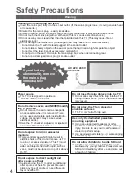 Preview for 4 page of Panasonic Viera TH-P42GT20Z Operating Instructions Manual