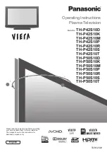 Preview for 1 page of Panasonic Viera TH-P42S10D Operating Instructions Manual