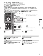 Предварительный просмотр 27 страницы Panasonic Viera TH-P42UT50Z Operating Instructions Manual