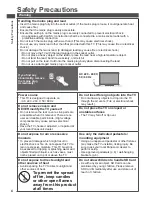 Предварительный просмотр 5 страницы Panasonic Viera TH-P42X30Z Operating Instructions Manual