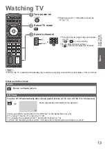 Preview for 13 page of Panasonic Viera TH-P46U20K Operating Instructions Manual