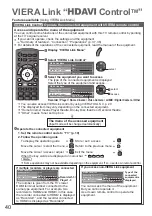 Preview for 40 page of Panasonic Viera TH-P46U20K Operating Instructions Manual