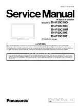 Предварительный просмотр 1 страницы Panasonic Viera TH-P50C10D Service Manual