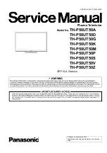 Предварительный просмотр 1 страницы Panasonic Viera TH-P50UT50A Service Manual