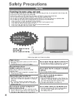 Предварительный просмотр 5 страницы Panasonic Viera TH-P50V10D Operating Instructions Manual