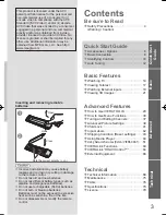 Preview for 4 page of Panasonic Viera TH-P50VT20D Operating Instructions Manual