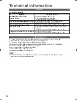 Preview for 75 page of Panasonic Viera TH-P50VT20D Operating Instructions Manual