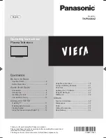 Preview for 1 page of Panasonic Viera TH-P50X60Z Operating Instructions Manual