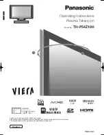 Preview for 1 page of Panasonic Viera TH-P54Z10H Operating Instructions Manual