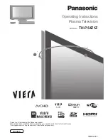 Preview for 2 page of Panasonic Viera TH-P54Z1Z Operating Instructions Manual