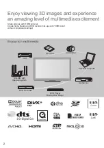 Preview for 2 page of Panasonic Viera TH-P55ST30K Operating Instructions Manual