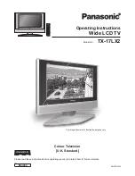 Preview for 1 page of Panasonic Viera TX-17LX2 Operating Instructions Manual