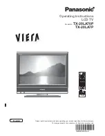 Panasonic Viera TX-20LA70P Operating Instructions Manual preview