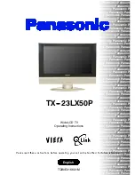 Panasonic Viera TX-23LX50P Operating Instructions Manual preview